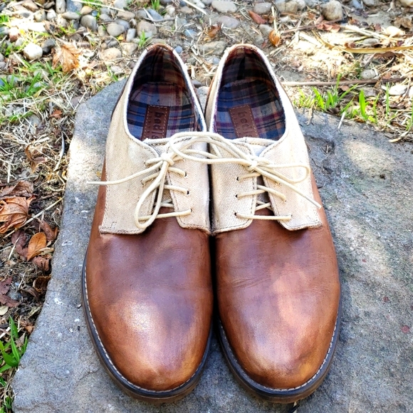 Bed Stü Carson Oxford Distressed Burnished Lace Up Loafers Size 10